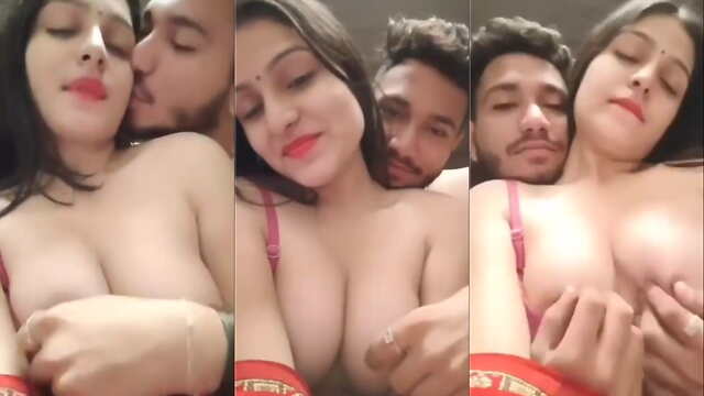 Traditional Passion: Intimate Saree Reveal with Busty Amateur GF